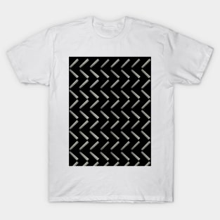 White on Black Stripe Chevrons T-Shirt